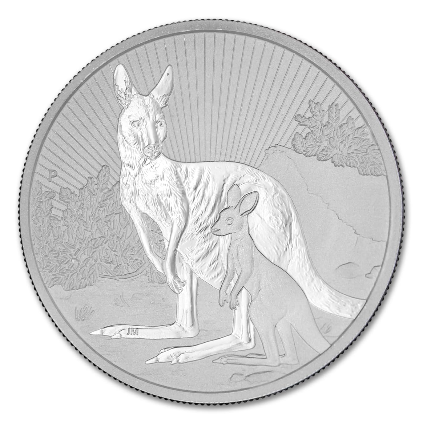 2023 P 2 oz Australian Kangaroo - Mother and Joey Silver Piedfort Coin Brilliant Uncirculated with Certificate of Authenticity $2 Seller BU