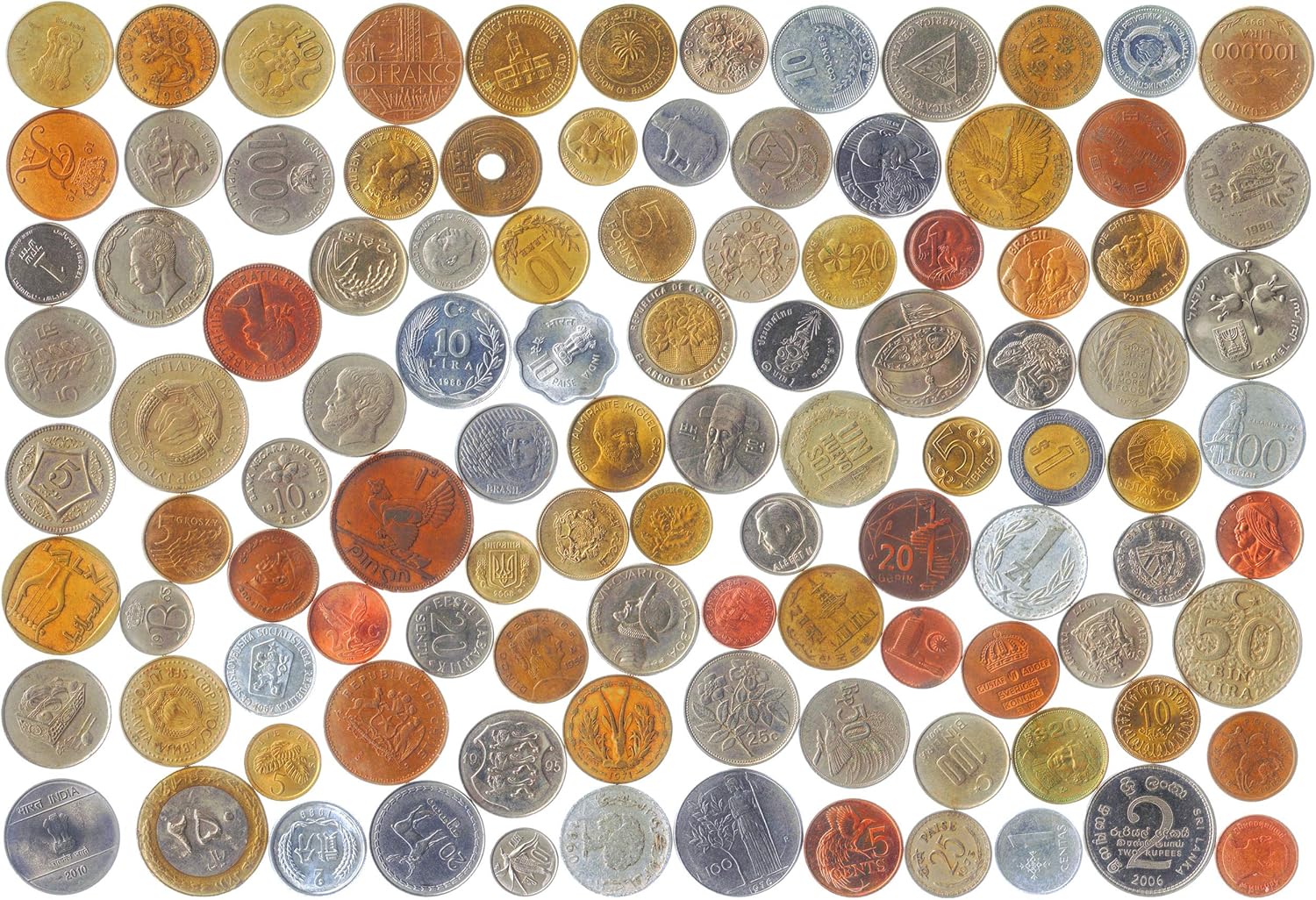 500 Different Coins from 100 Countries Around The World