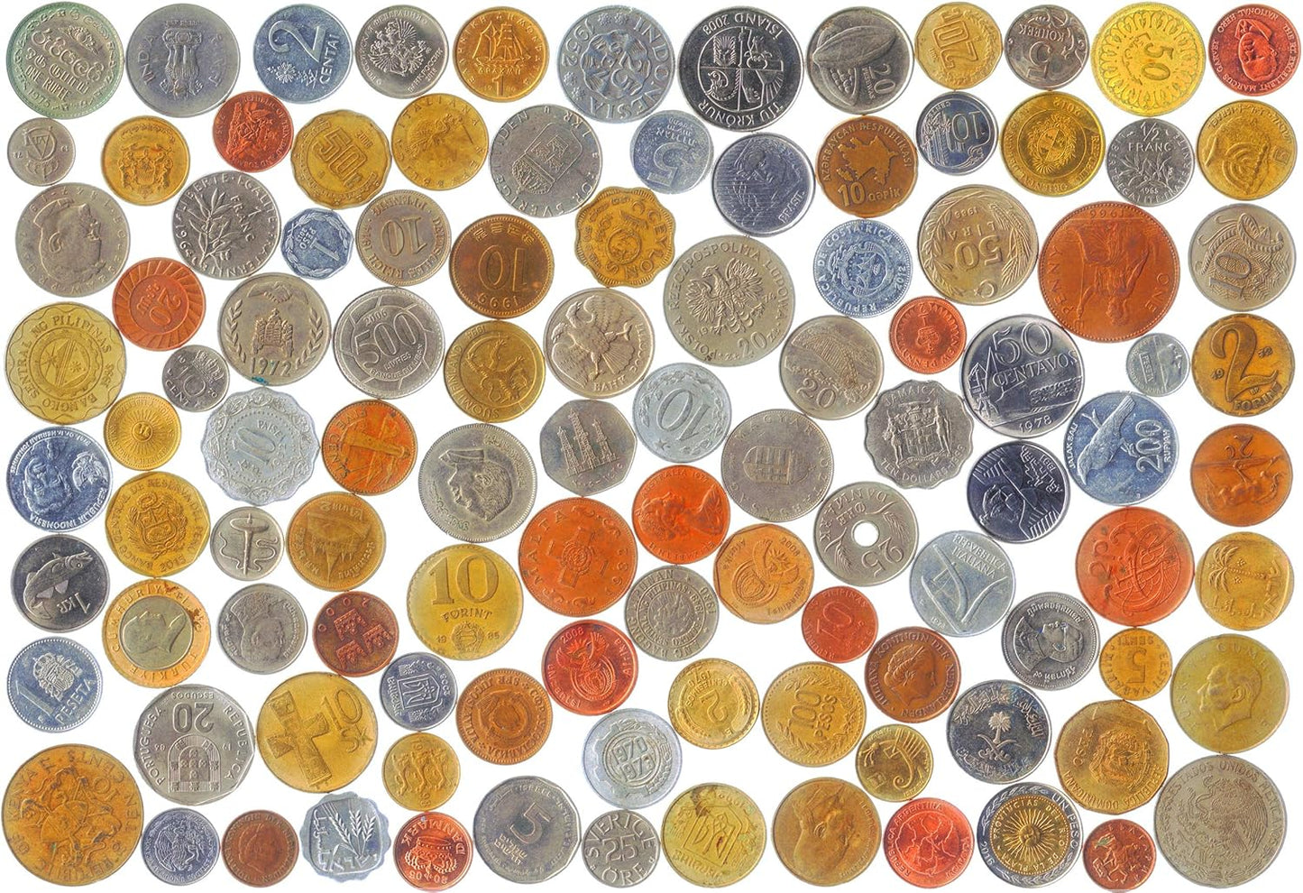 500 Different Coins from 100 Countries Around The World