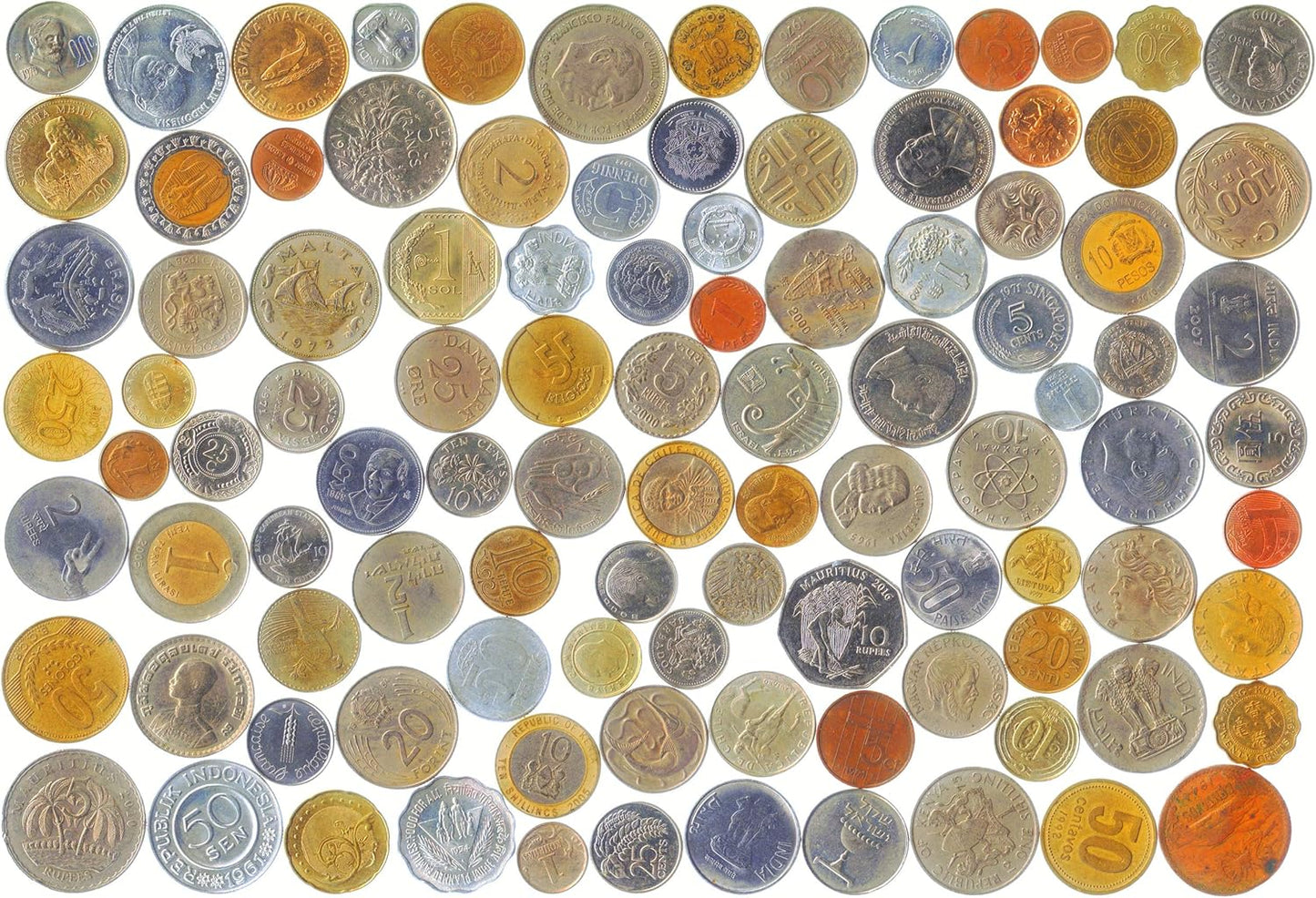 500 Different Coins from 100 Countries Around The World