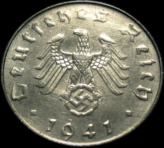 Authentic Germany Third Reich 10 Pfennig Coin World War II